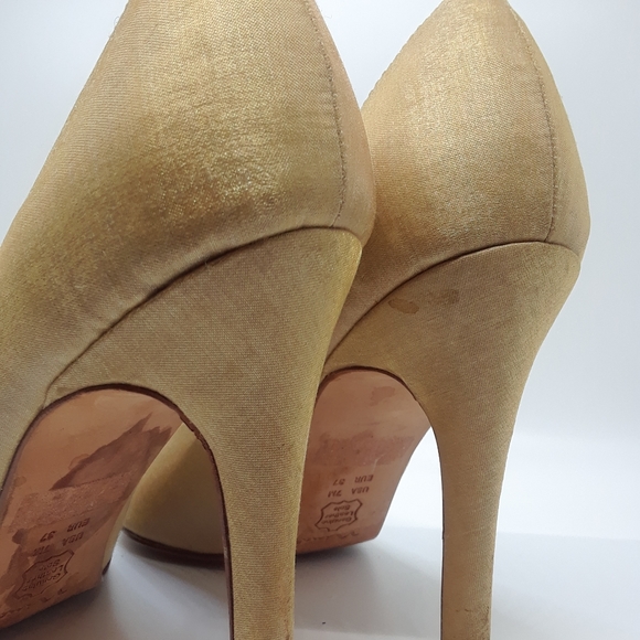 Satin Nina Heels in gold - Picture 5 of 10